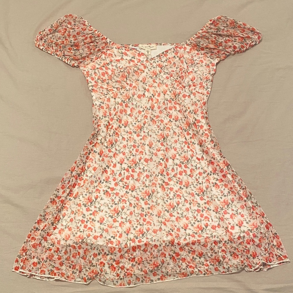 See You Monday Floral Dress - Red and White